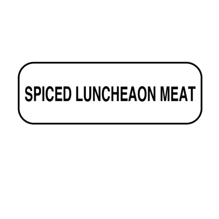 NEVS Spiced Luncheaon Meat Label 1/2" x 1-1/2" DIET-564